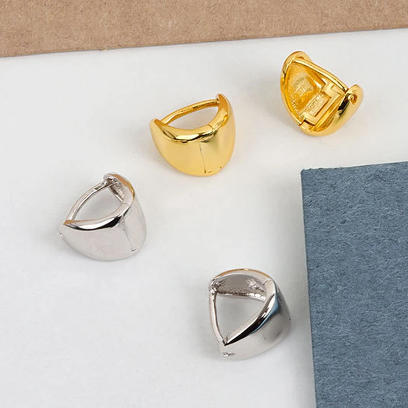 

Women's Ellipse Silver 925 Earring Hoop Fashion Gold Hoop Earrings Wedding Party Luxury Jewelry For Women Gift Free Shipping