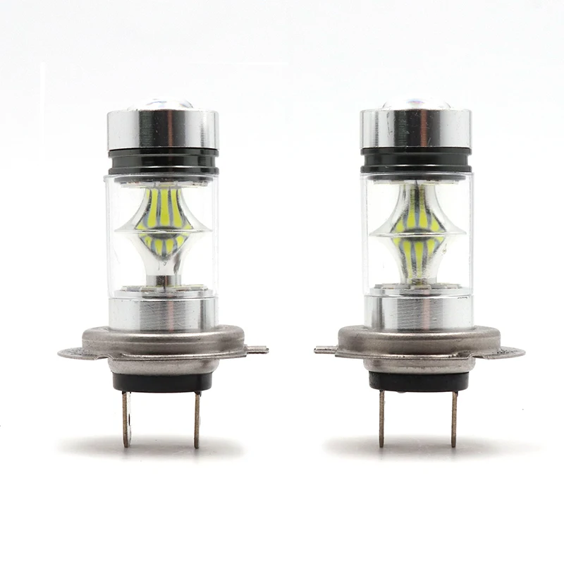 

2pcs 100W H7 Car LED Fog Tail Driving Light Headlight Bulb High Brightness 6000K White Lamp Car Styling Led Headlight