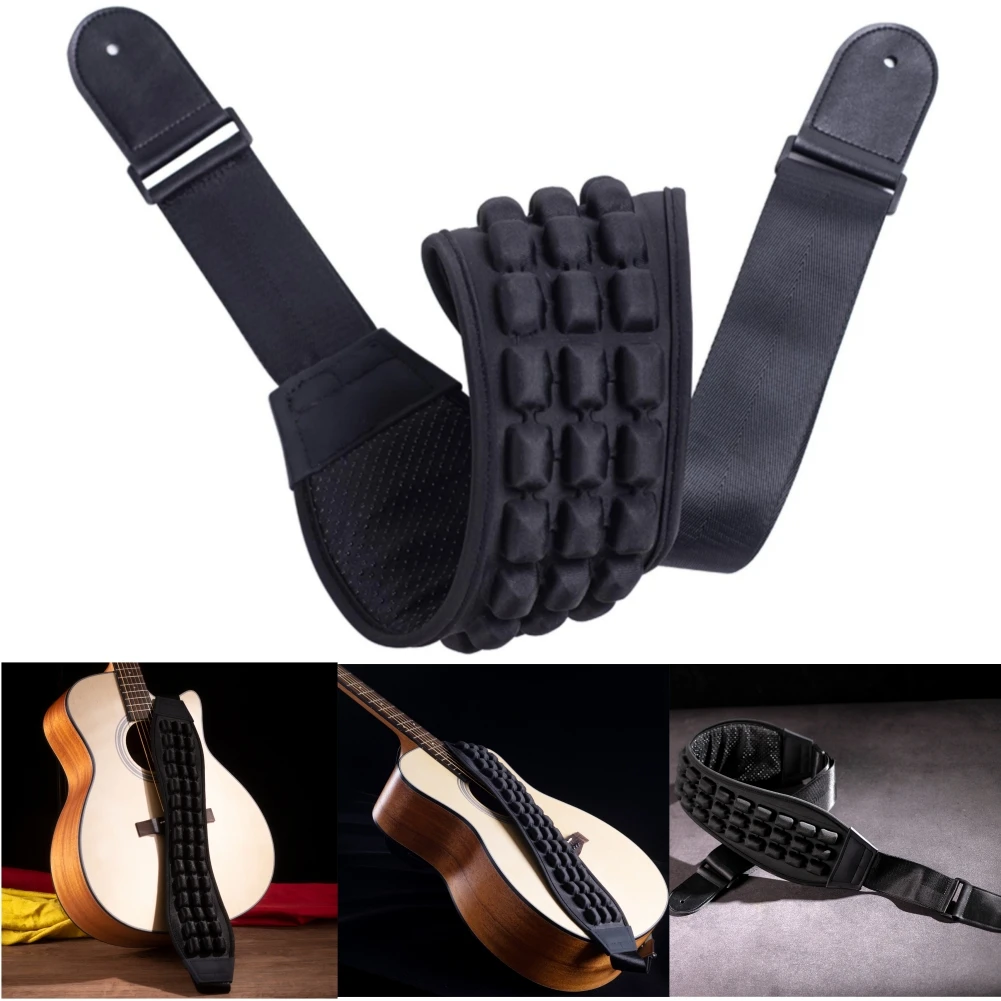 

1pc Guitar Strap 4.5in Wide Comfortable Soft Belt For Bass Electric Acoustic Guitars Adjustable Strap 47-58inch Moisture-wicking