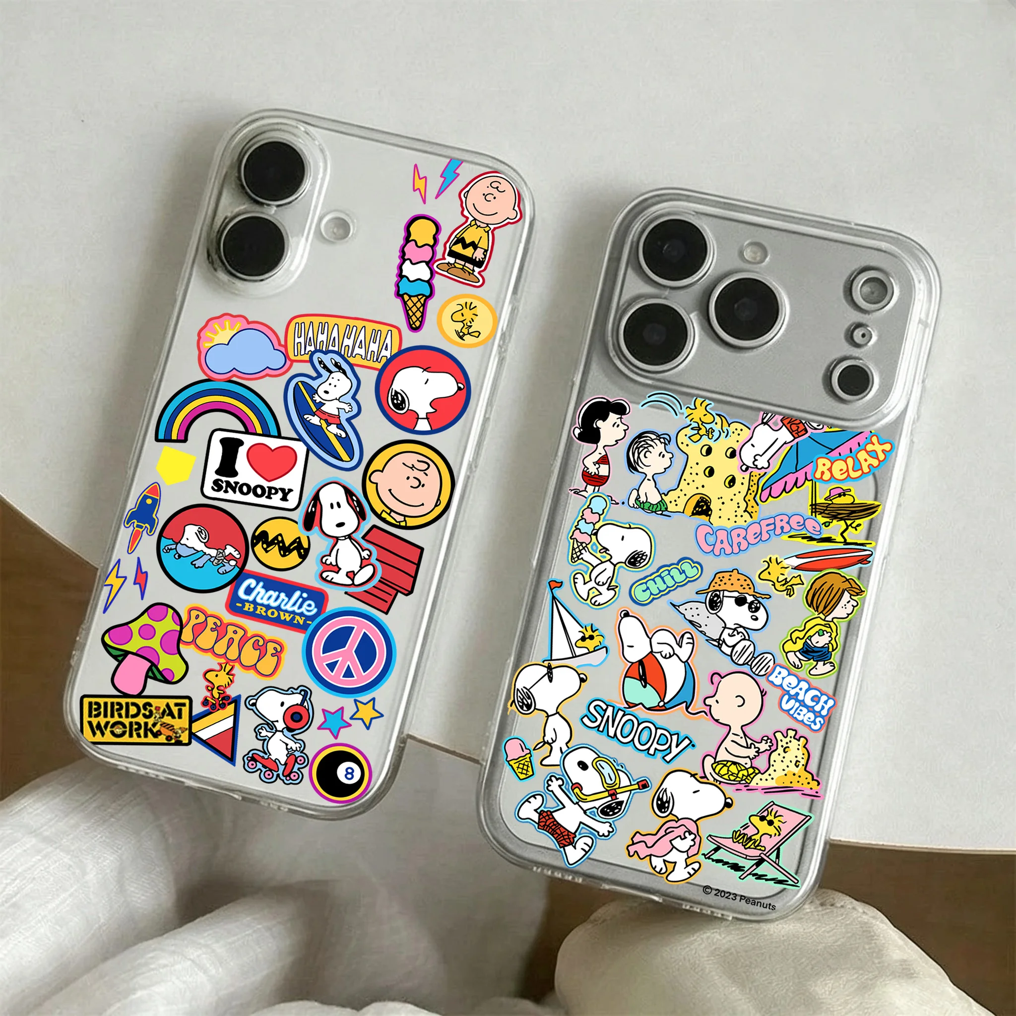 Фото Чехол для телефона Samsung Galaxy S26 S25 S24 S23 S22 S21 S20 FE Note20 Note10 Edge Plus Ultra Lite 5G с забавным принтом Снупи, прозрачный чехол №1