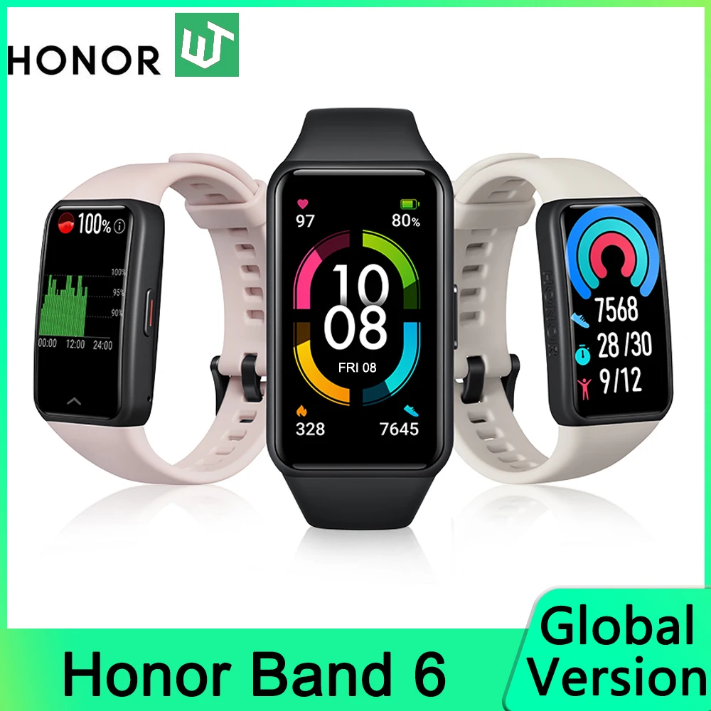 

Honor Band 6 Smart Bracelet 6 1.47" AMOLED Screen Blood Oxygen Smartband Fitness Tracker Bluetooth 5.0 SpO2 Sport SmartBand