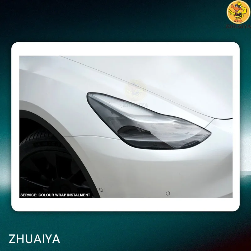 Матовая металлическая белая виниловая пленка ZHUAIYA для обмотки автомобиля легко