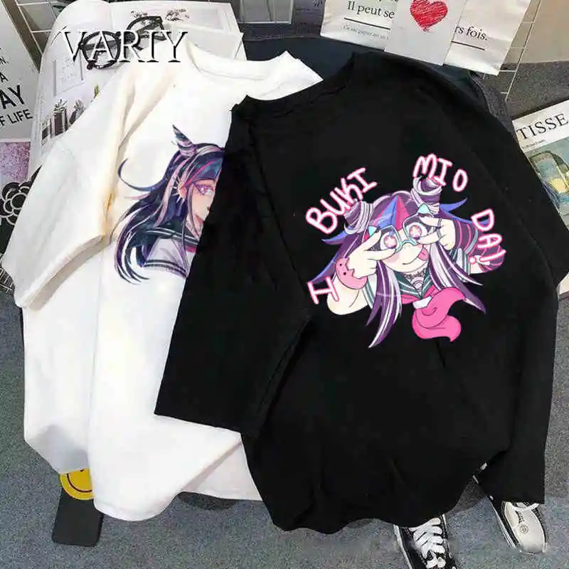 

Y2k Goth Tops Ibuki Mioda Anime Danganronpa 2 T Shirt Women T-Shirts O Neck Tee 2023 Japanese Short Sleeve Clothes Summer