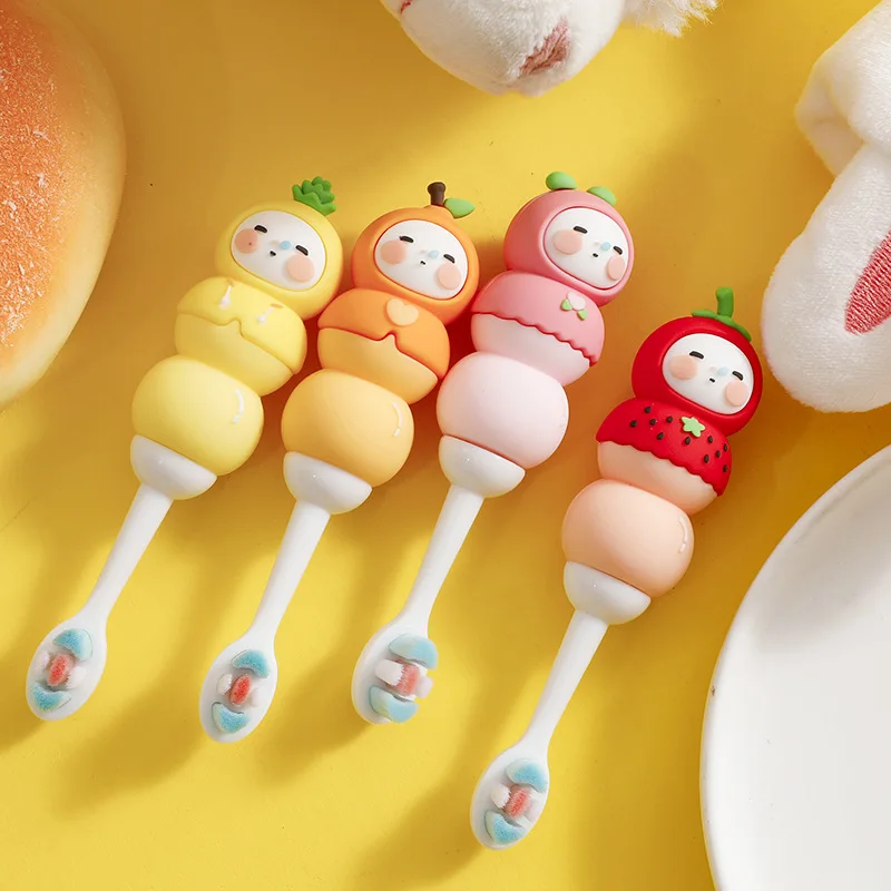 

Cute Kids Tooth Brush with Cartoon Handle Ultra Soft Toothbrush for Baby Dental Care Kids Training Teeth Brush for 0-6 Years Old