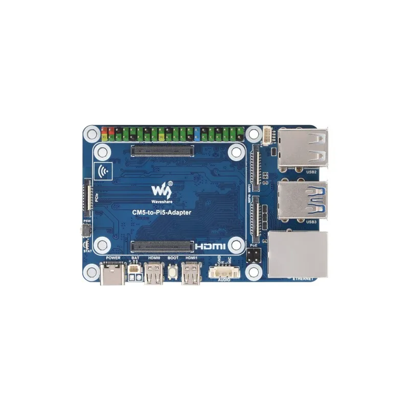 Фото Адаптерная плата CM5 для Raspberry Pi 5, альтернативное решение для RPi 5, встроенный аудио-разъем, поддерживает подключение микрофона. №3