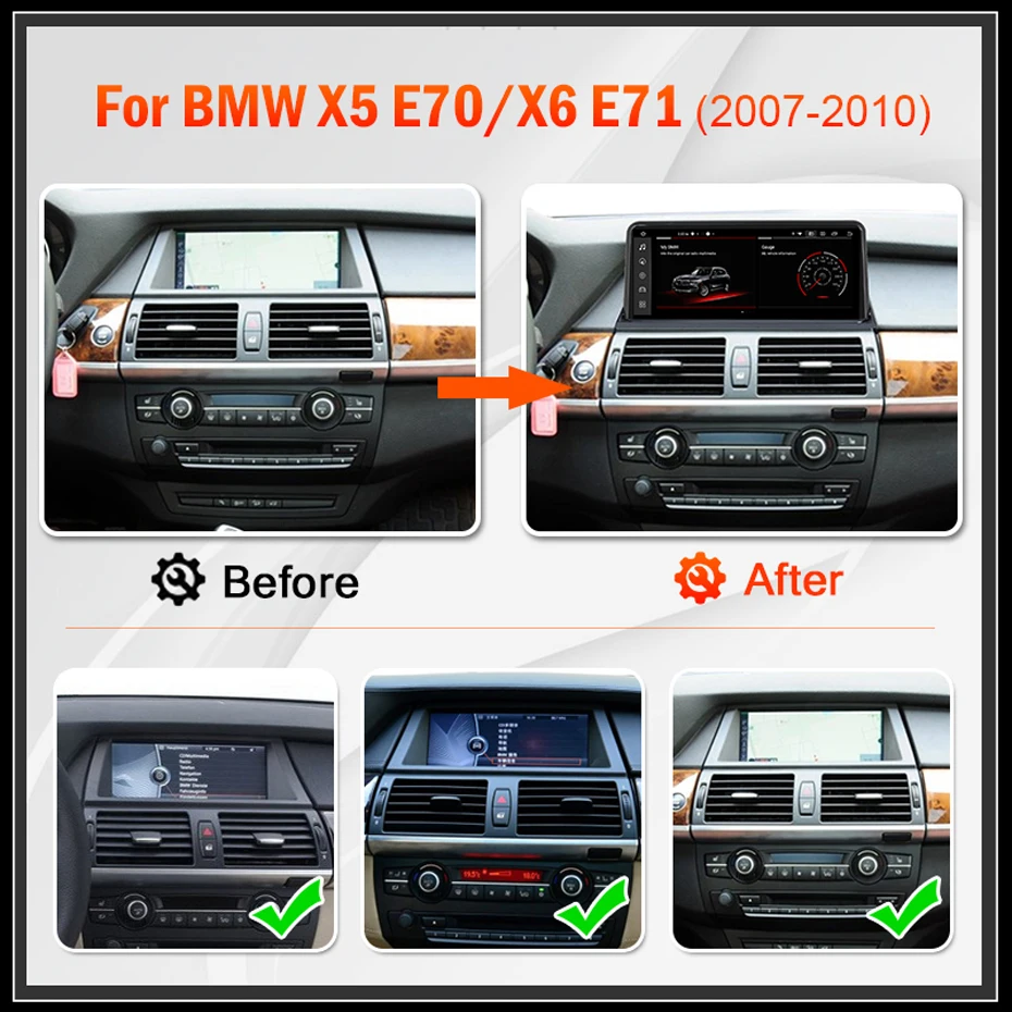 WONDEFOO Android 12 автомобильный радиоприемник 8G 256G интеллектуальная система для BMW X5/X6