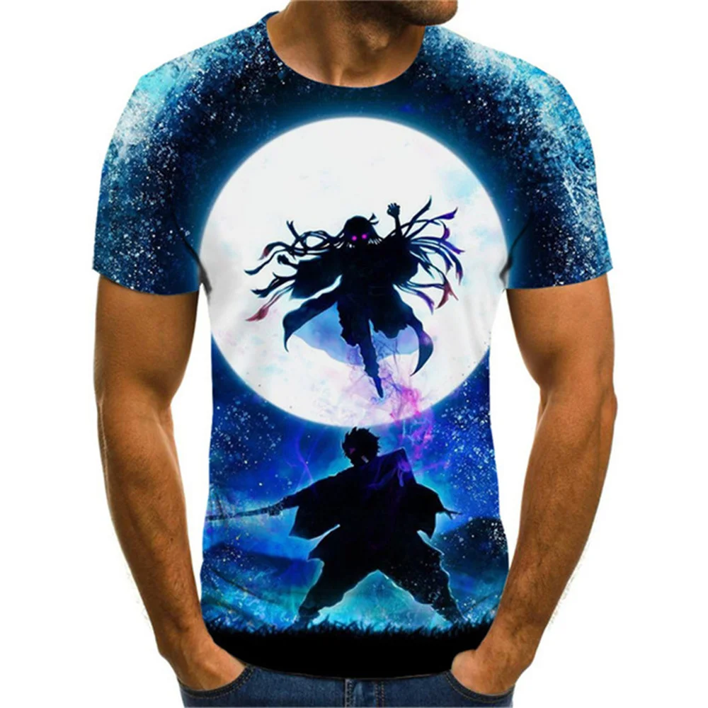 

Мужская футболка с принтом из аниме «рассекающий демонов»