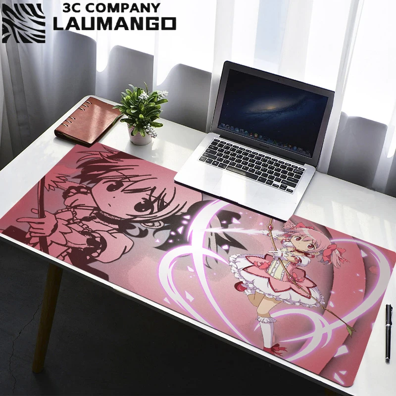 

Gaming Mousepad Extended Pad Laptops Mouse Madoka Magica Gamer Mats Keyboard Mat Deskmat Pads Cartoon Carpet Cute Xxl Mause Mice