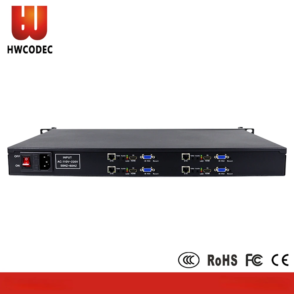 

HWCODEC H3214 4 Channels HDMI VGA Encoder IPTV Encoder H.264 Encoder FHD 1080P IP Encoder Video Streaming Encoder for YouTube