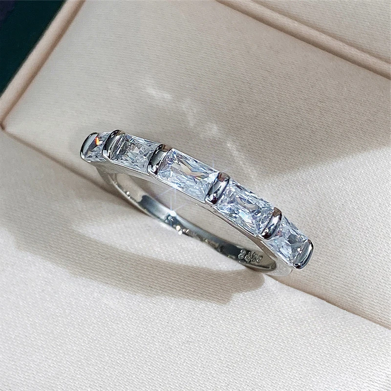 

Dainty Finger Rings Geometric Square Cubic Zirconia Daily Collocation Accessories Party Statement Jewelry For Women