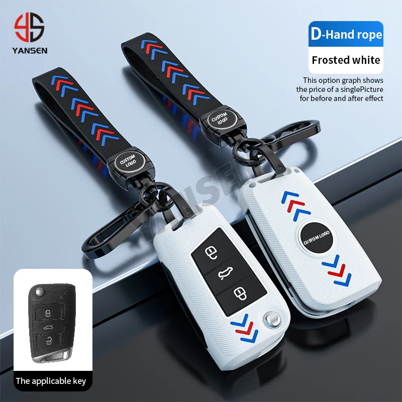 

Чехол для автомобильного ключа, флэш-чехол для Volkswagen Polo Golf 6 7 4 5 T5 MK7 Tiguan Passat B8 B6 B5 Skoda Octavia A5 A7 Seat Leon FR 2