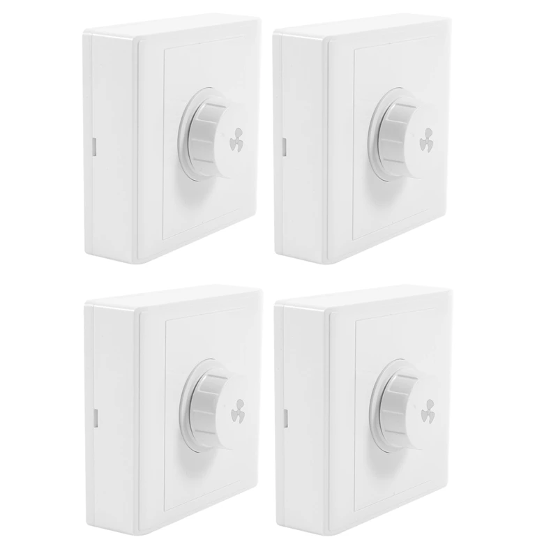 

4Pcs Ceiling Fan Stepless Speed Governor Surface Mounted Fan Speed Switch