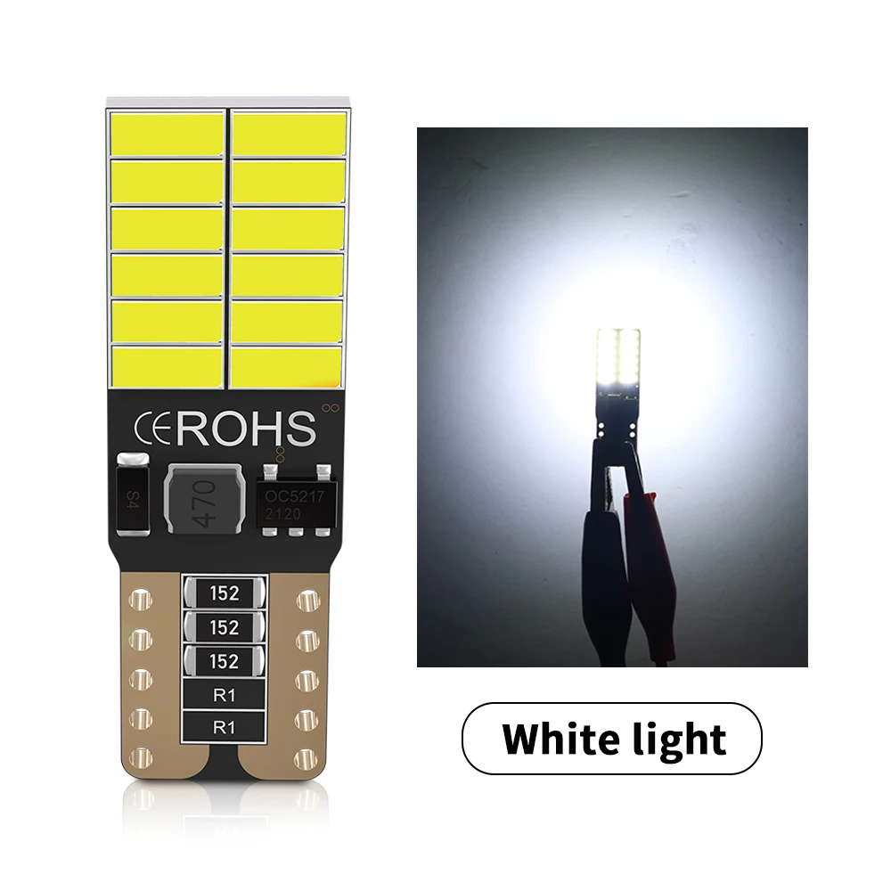 

Oprah 2 шт. W5W T10 Светодиодные лампы Canbus 4014 24SMD 168 194 Внутренний купол для чтения номерного знака Сигнальная лампа 12 В 6000 К Белый