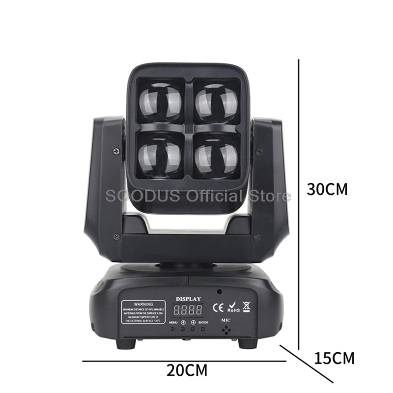 Освещение Dj 4*30 Вт с подвижной головкой светодиодный RGBW DMX512 управление для