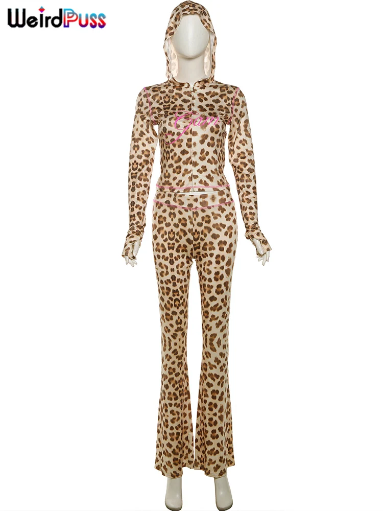 Женский спортивный костюм с леопардовым принтом повседневный короткий жакет