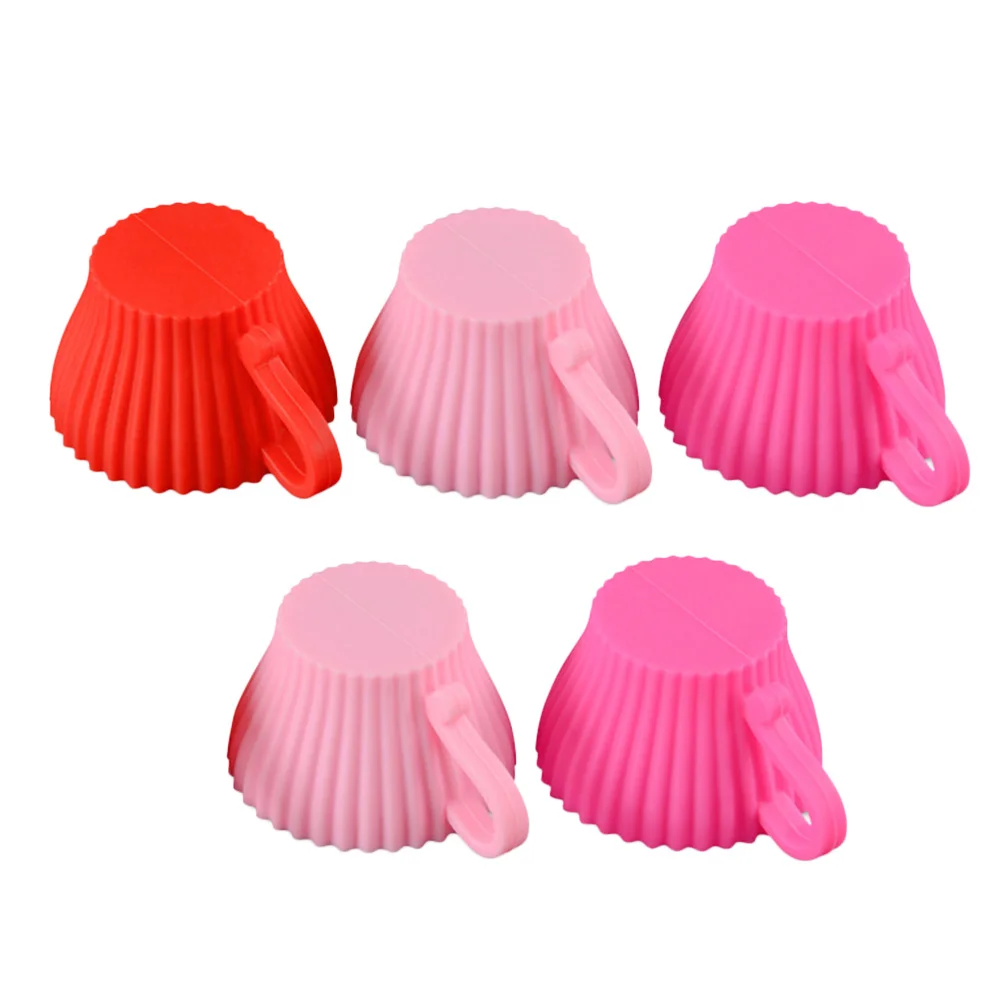 

5 Pcs Muffin Liners Molds Cake Baking Cup Cake Decorating Silicone Cupcake Wrappers Silcone Molds Dessert Silicone Baking Cups