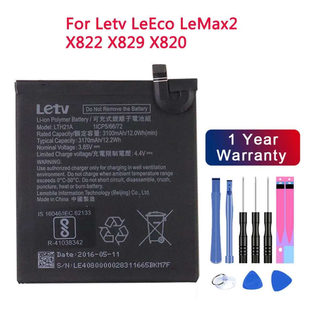 Оригинальный LTH21A 3100 мАч для Letv LeEco LeMax2 X822 X829 Le Phone Le MAX 2/5.7 дюймов/X821 X820 Сменный аккумулятор для мобильного телефона