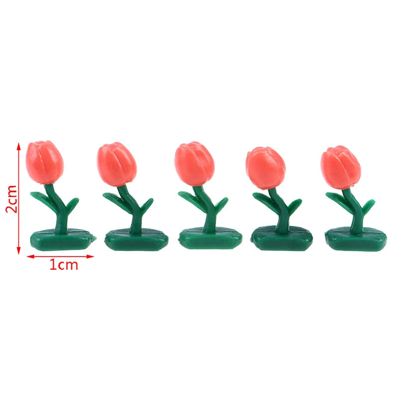 

5 шт. 1:12 миниатюрный кукольный домик, цветы, мини-тюльпаны, модель, игрушки, садовое украшение, тюльпаны, зеленые растения, цветы, декор для са...