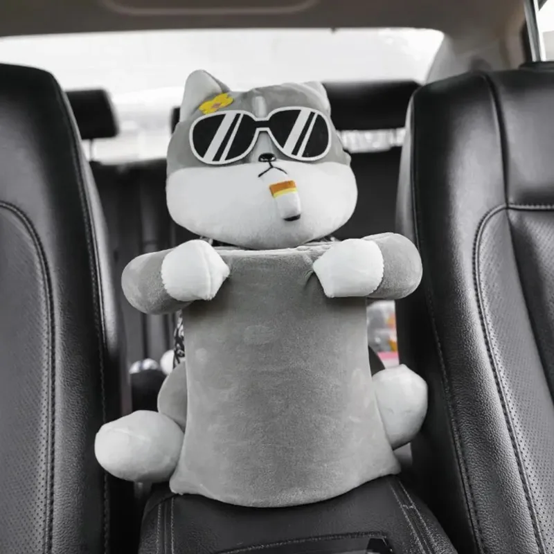 2 в 1 автомобильная коробка для салфеток с милым мультяшным рисунком