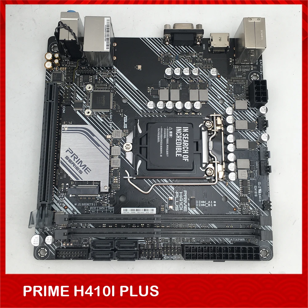 

Абсолютно новая Оригинальная настольная материнская плата для ASUS PRIME H410I-PLUS ITX с поддержкой I3 10100