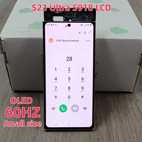 6,8-дюймовый AMOLED для Samsung Galaxy S23 Ultra LCD S918 S918B S918U, сенсорный экран с дигитайзером в сборе с дефектом точки или линии