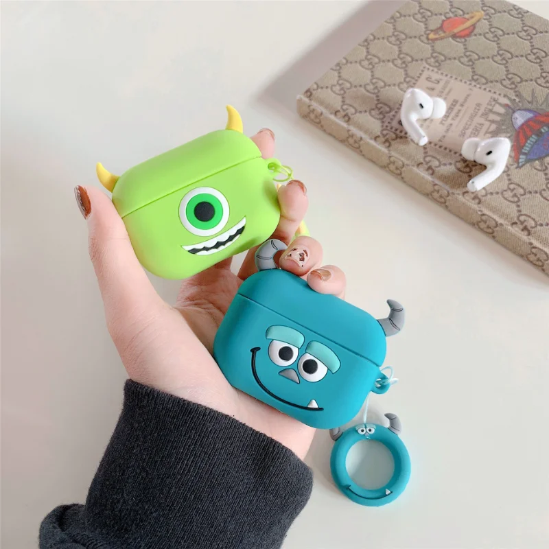 

Silicone Creative Monster Case for AirPods Pro2 Airpod Pro 1 2 3 Bluetooth Earbuds Charging Box Protective Earphone Case Cover