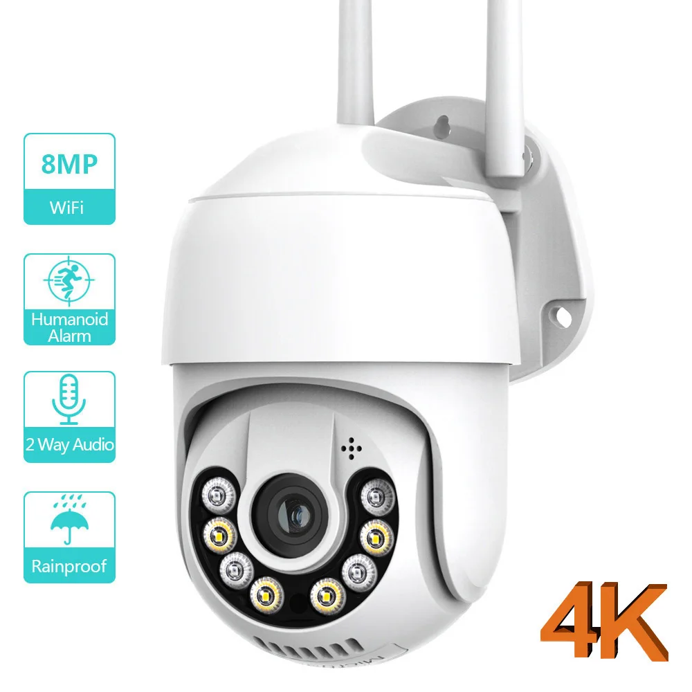 Купольная IP-камера видеонаблюдения 8 Мп Wi-Fi 4K 1080P 5 |