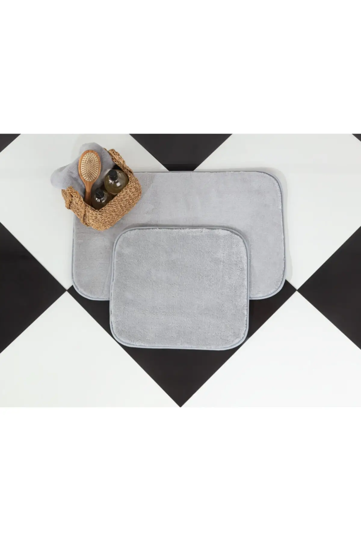 

Carol 2'li Bath Mat-Gray 50x80 45x50 Cm Textile Home & Furniture