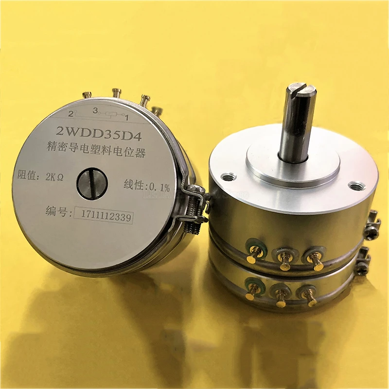 Duplex 2wdd35d4 Linear 0.1% Precisão Potenciômetro Plástico Condutor 2wds Sensor de Deslocamento Angular 2wdj 1k 2k 5k 10k Peças