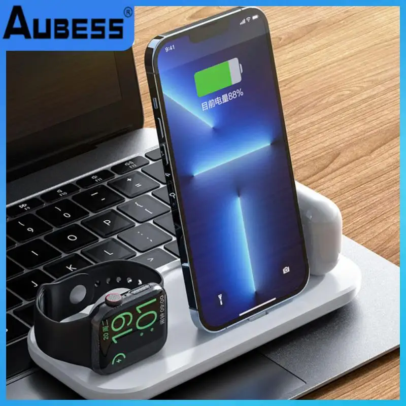 

Universal Charger Dock Stand Station Usb Mini Wireless Charger Stand Pad 3 In 1 Foldable Stand Accessory Desktop Cradle 2023