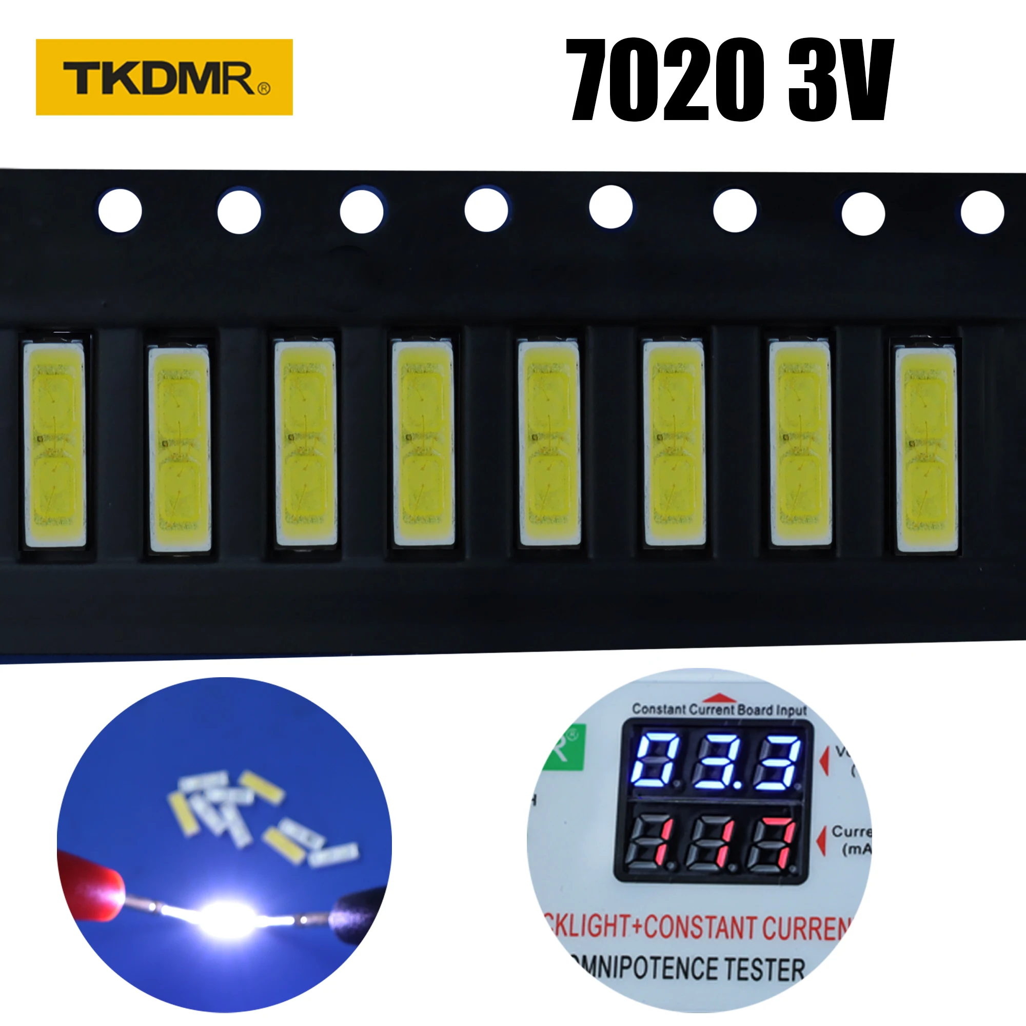 

TKDMR 100/50PCS SMD LED 7020 3v 0.5W 240mA Cool White 40LM for LG TV Backlight LEHWS7OP16KZ PPYR71U23GZ000400
