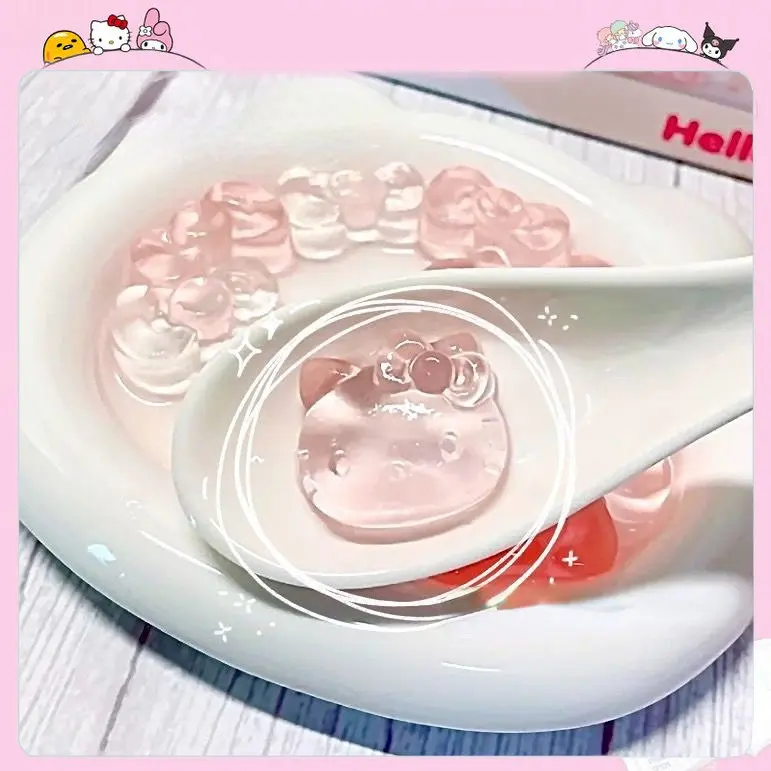 

Cartoon Hello Kitty Cat Molded Silicon Sanrio White Jelly Pudding Mousse Cake Rice Pudding Bowl Cake Grinding Cute Ice Tray