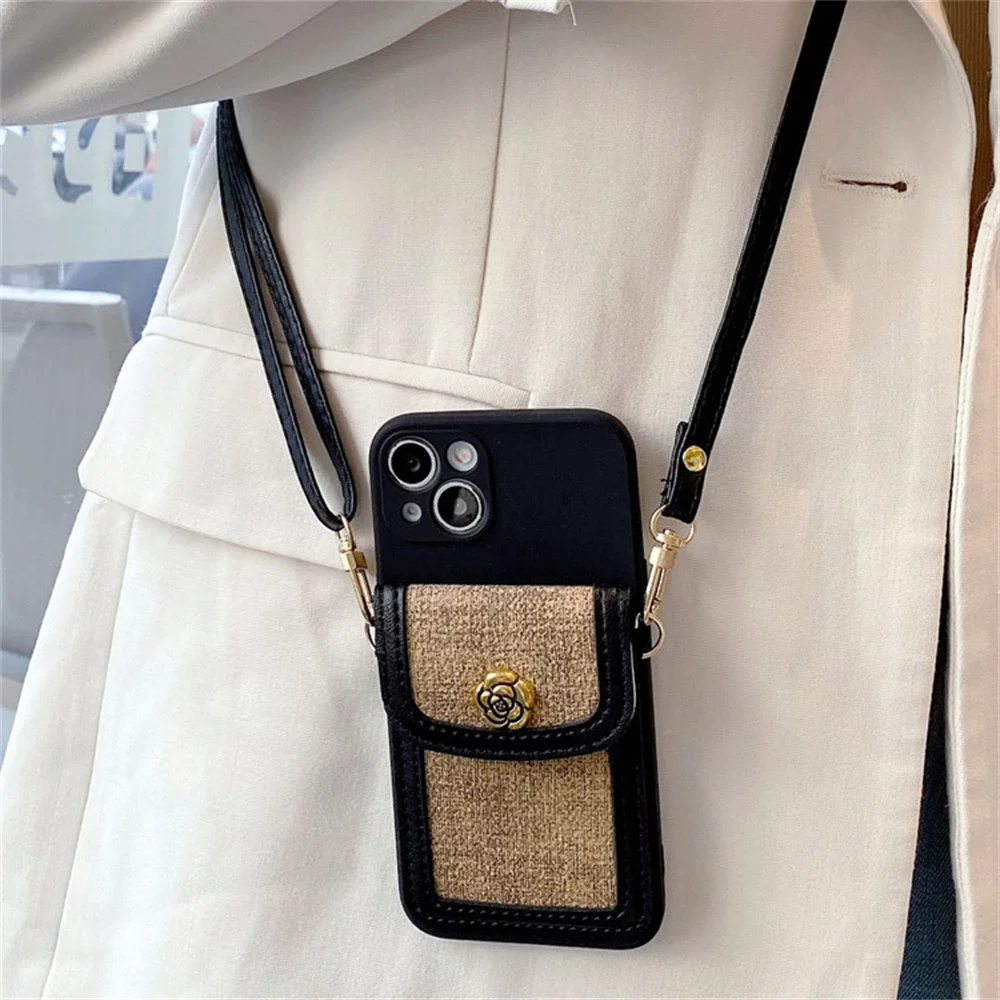 Роскошный кожаный чехол-кошелек с цветочным принтом и ремешком через плечо для