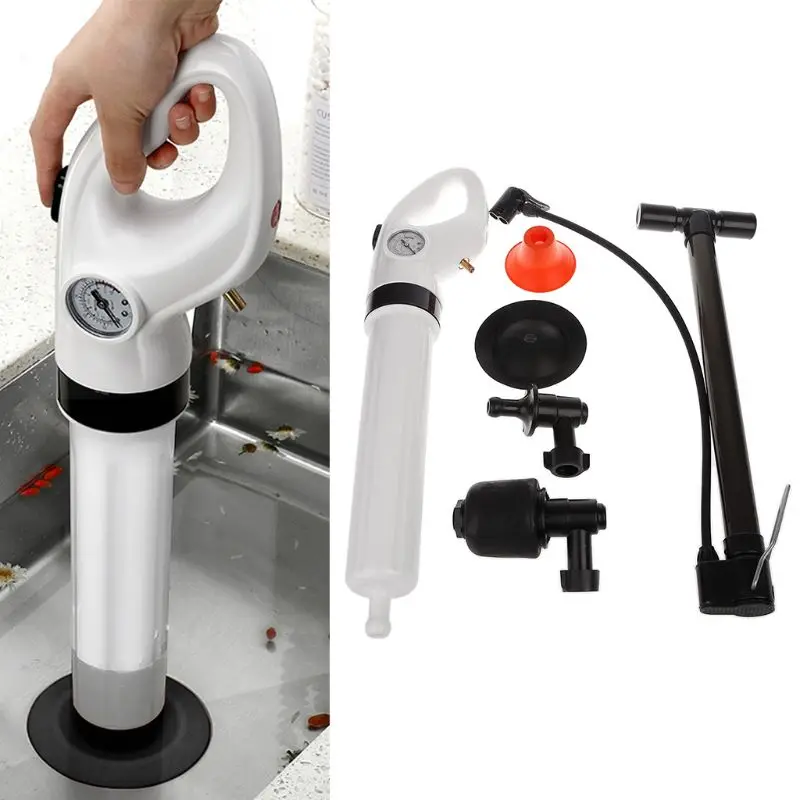 

High Pressure Free Postage Pump Cleaner Dredge Toilet Plunger Air Drain Blaster Sink Pipe Clogged Remover Bathroom Pipe Bathtub