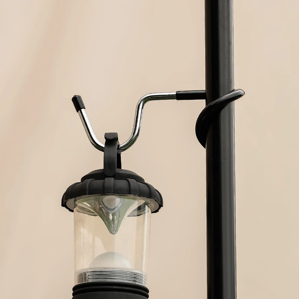 1 шт. крючок для фонаря кемпинга стальной резиновый серебристый уличный столб