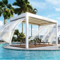 motorized modern design awning cover waterproof louvre roof louver white gazebo outdoor aluminum pergola size 4x3x2 5m