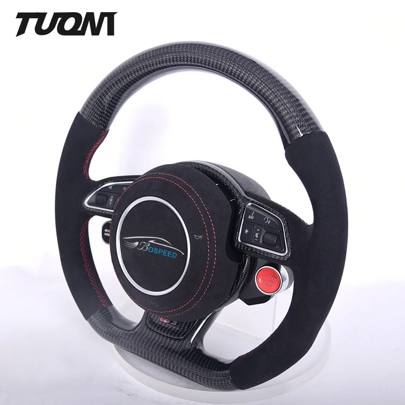 

Alcantara Leather Carbon Fiber S3 RS3 S4 RS4 S5 RS5 S6 RS6 S7 RS7 Car Steering Wheel For Audi