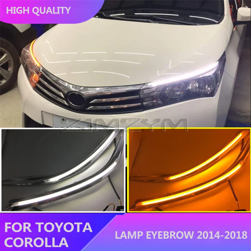 Автомобильный светодиодный DRL фонарь 12 В дневные фонари для Toyota Corolla 2014-2018