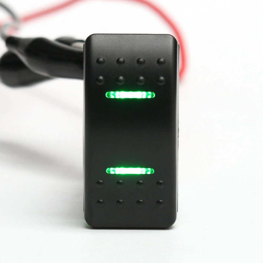 

1pcs 12V 20A Winch In Winch Out (ON)-OFF-(ON) Rocker Switch Momentary LED 7-Pin Rocker Switch Car Truck Marine Universal