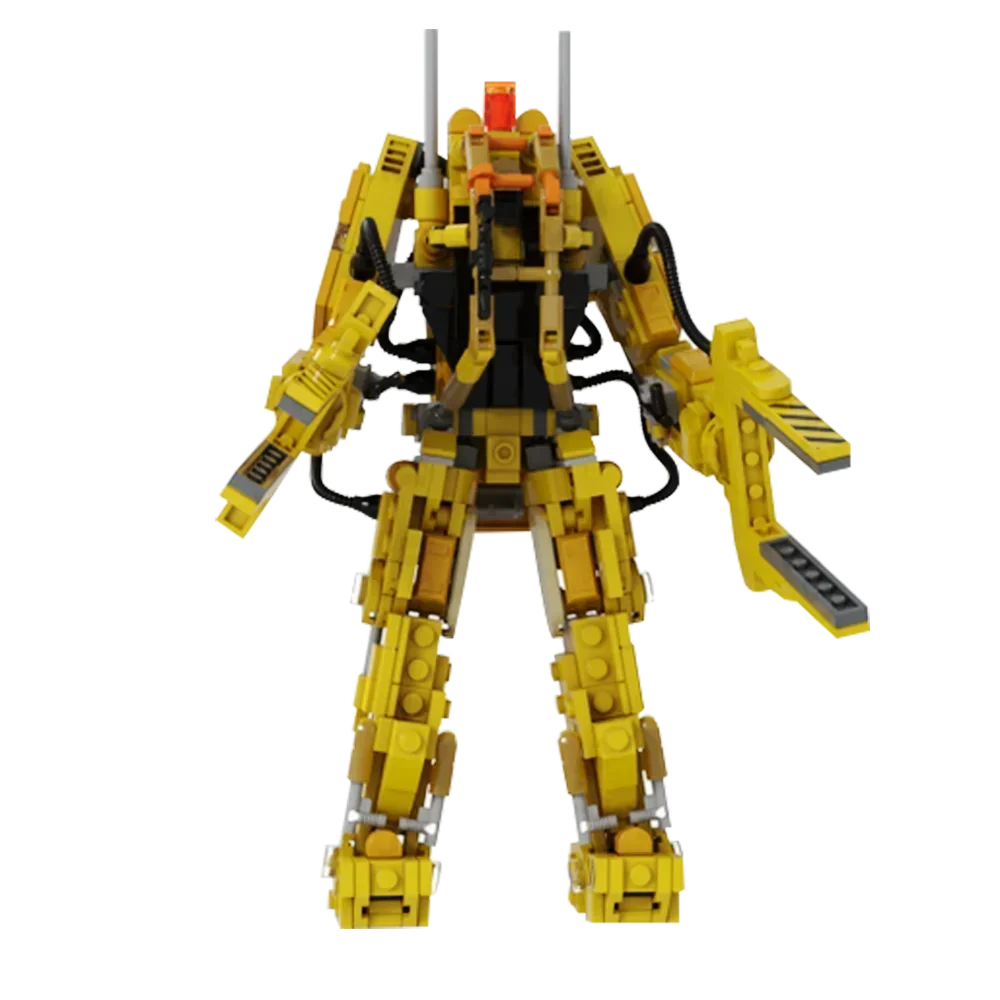 Фото Gobricks MOC Series Micro Aliens PART V: Мини-размер P-5000 с питанием, рабочий погрузчик, робот, строительный блок, кирпичи, набор игрушек для подарков №5
