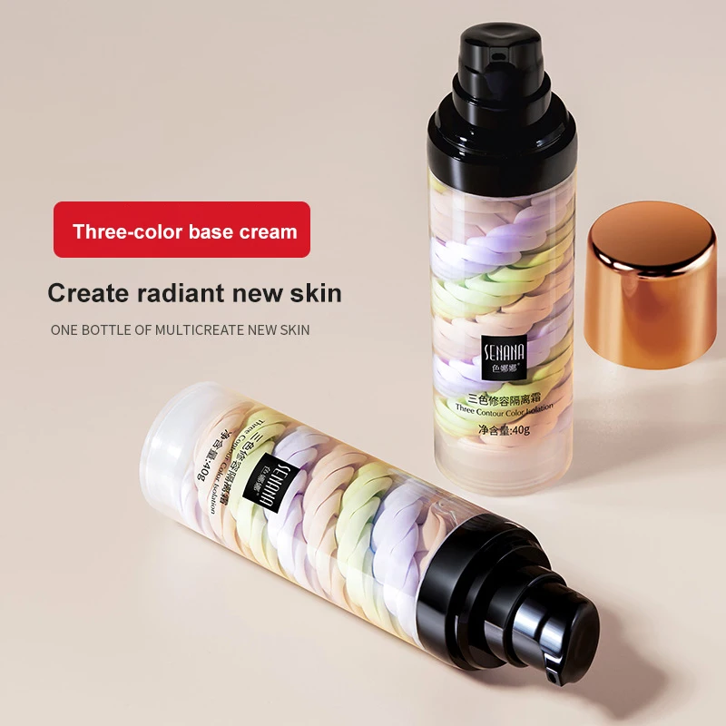 

Three-color Repairing Cream Exquisite Moisturizing Complexion Poop Makeup Primer Concealer Waterproof And Oil Control Cosmetics