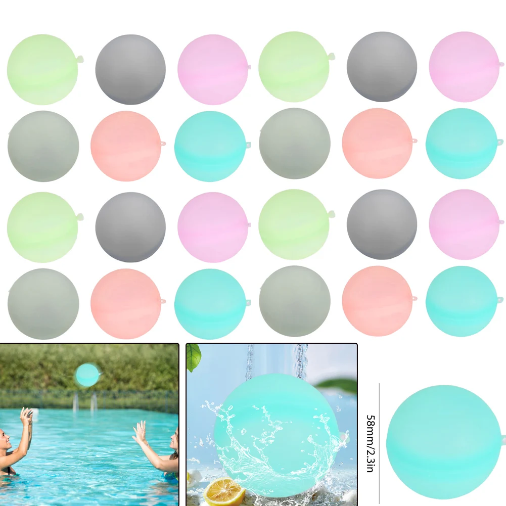 

8/1pcs Reusable Opening Water Balls Kids Silicone Water Bomb Splash Balloons Swimming Pool Favors Water Toy Party Games Gifts