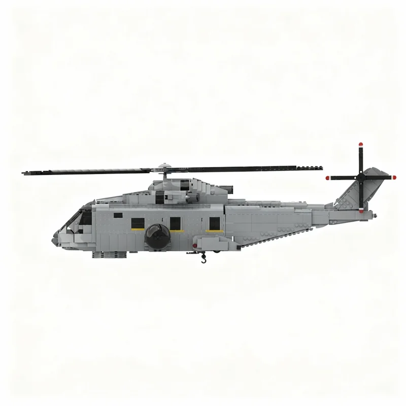 Фото 2285 деталей MOC Creator Expert AgustaWestland AW-101 Merlin, модель из строительных блоков, рождественский подарок, 3D-конструктор, образовательная игра. №2