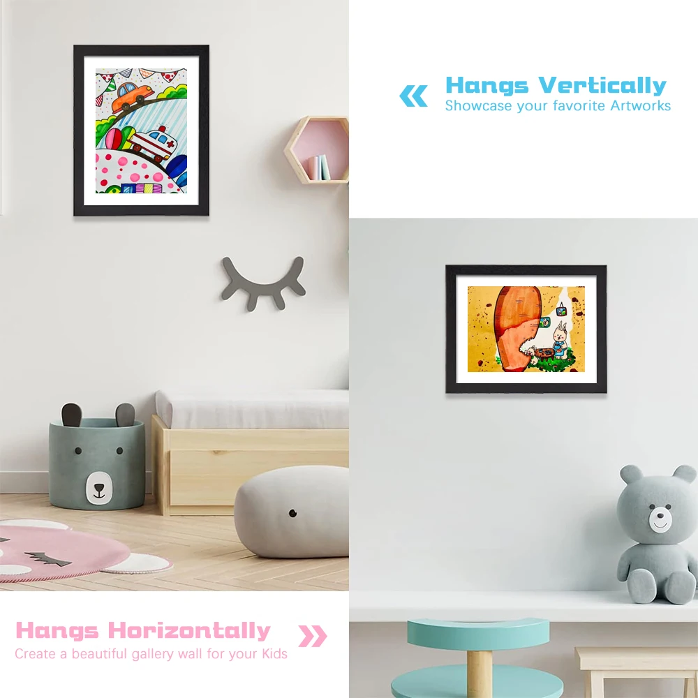 Детская художественная рама сменный дисплей черная коробка для хранения детский