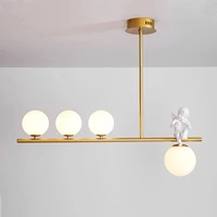 sandyha modern magic bean chandelier minimalist glass ball led home decor pendant lamps living dining room bar lighting fixtures