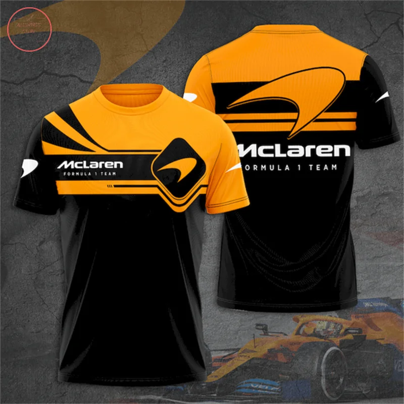 

2023 McLaren Formula 1 Team Racing 3D Printed Fashion Crew Neck T Shirt Men Women Oversized. High Quality Clothing