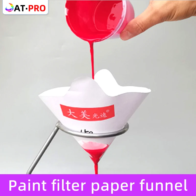 

Paint Paper Funnel Disposable Spray Paint Filter Paper Cone Filter Net Leakage 100, 200, 300, 400 Funnel