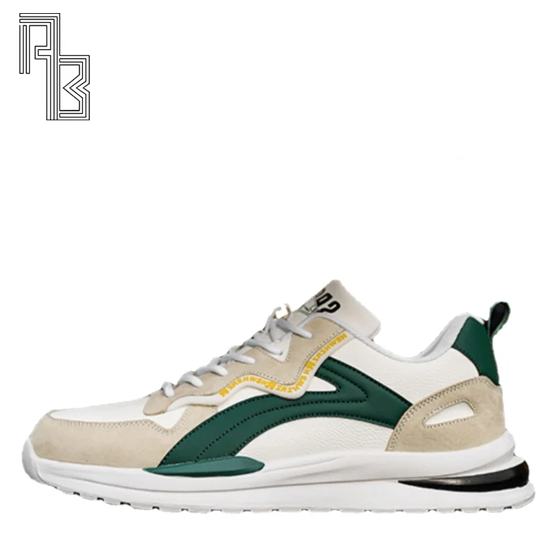 

Non-slip Shoes White Shoe Trend Joker Sneakers Casual Men Thick-soled Lace-up Wear-resistant Shoes Korean Students Walking Shoes