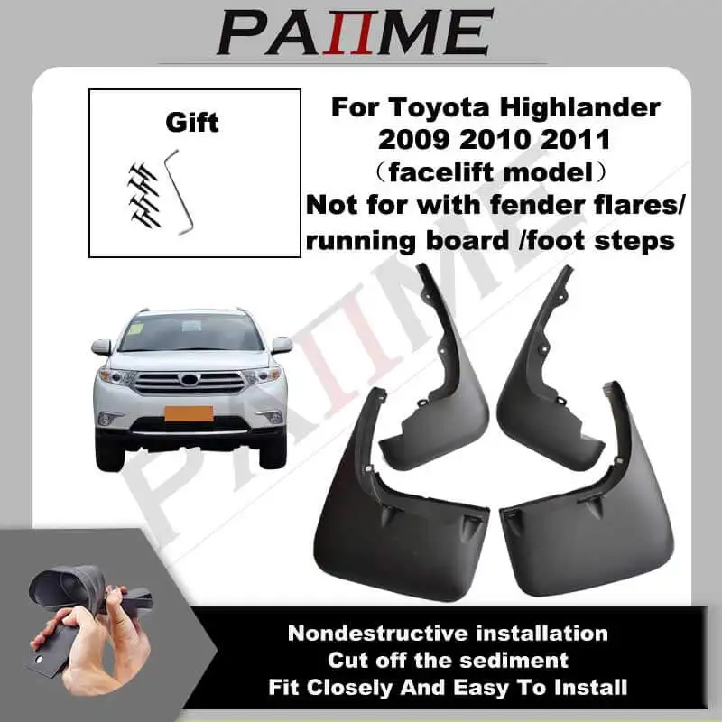 

Брызговики для Toyota Highlander 2009, 2010, 2011, YC102111
