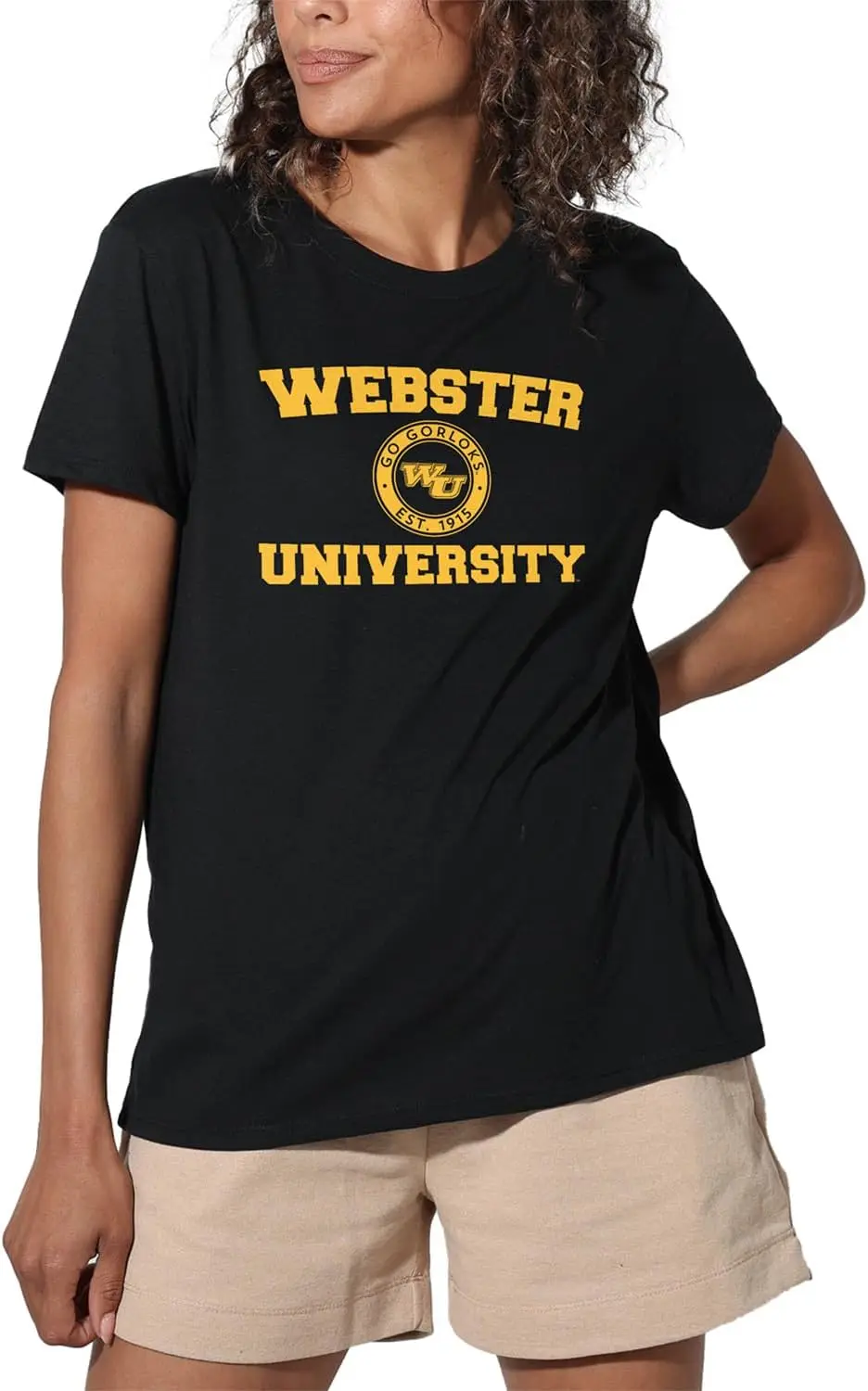 Официальная свободная женская футболка с логотипом Collegiate черная